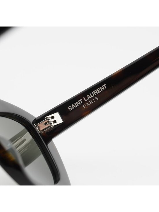 Saint Laurent SL68 002 Sunglasses Havana Cat Eye Frame, Grey Lenses